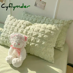 Cyflymder Bedroom Sets Bedding Set Queen Size Bed Sheets Set Quilt Cover Schoolgirl Washed Cotton Sheet Free Shipping