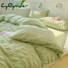 Cyflymder Bedroom Sets Bedding Set Queen Size Bed Sheets Set Quilt Cover Schoolgirl Washed Cotton Sheet Free Shipping