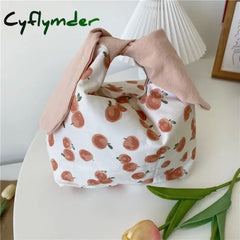 Cyflymder Bento Bag For Work Portable Rabbit Ear Lunch Box Female Ins Zebra Student Fashionable