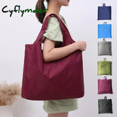 Cyflymder Big Eco-Friendly Folding Shopping Bag Reusable Portable Shoulder Handbag For Travel