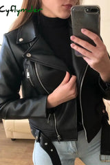Cyflymder - Black Casual Solid Patchwork Cardigan Turndown Collar Outerwear Jackets