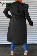 Cyflymder - Black Fashion Casual Solid Cardigan Turndown Collar Outerwear Cardigans