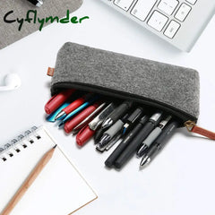 Cyflymder Black Felt Pen Sleeve Protective Cover Large Capacity School Case Children’s Stationery