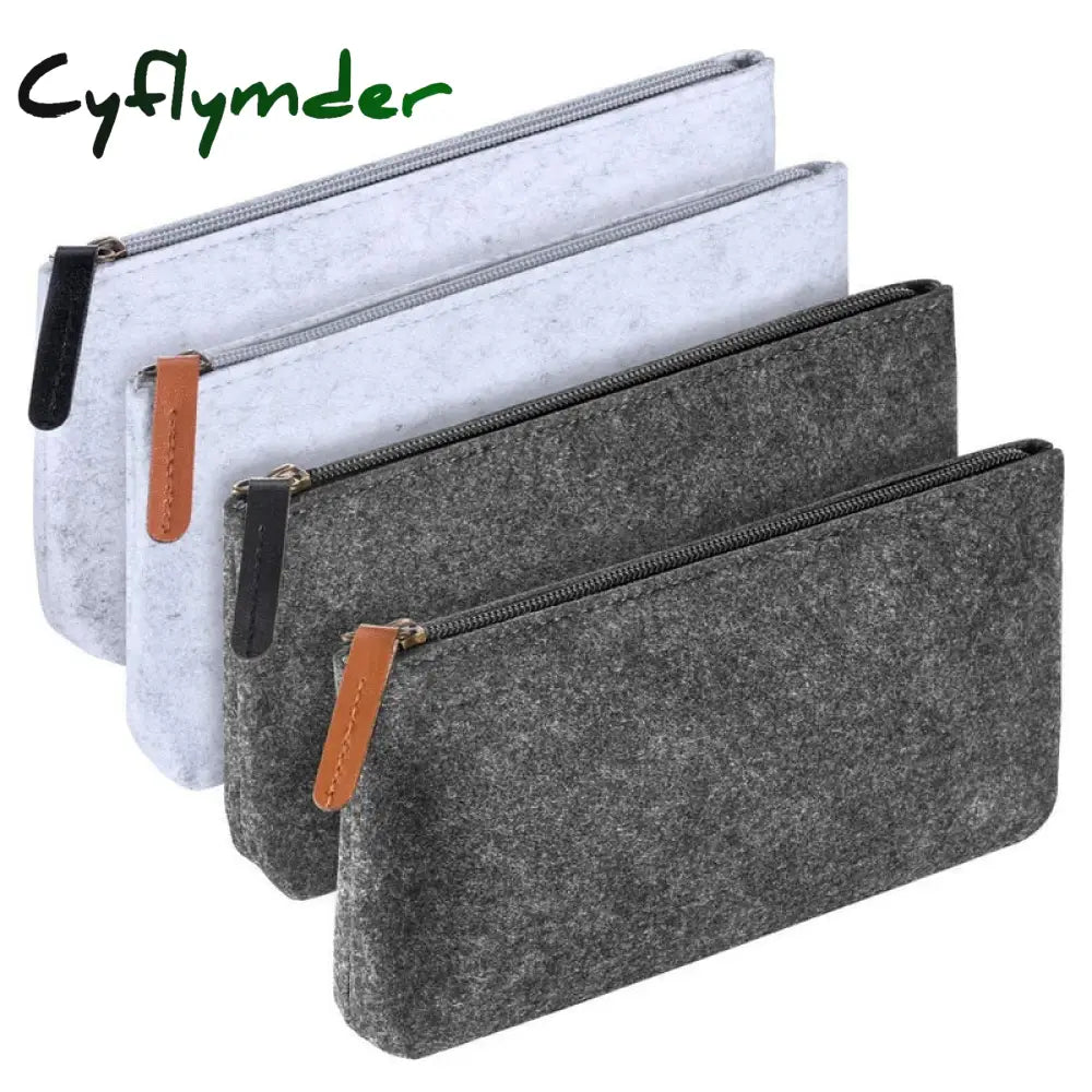 Cyflymder Black Felt Pen Sleeve Protective Cover Large Capacity School Case Children’s Stationery