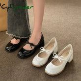 Block Heels For Women Pumps Slip On Comfortable High-Heeled Shoes Mary Jane Sandals Ladies Shallow Mouth Basketball Platform Lac