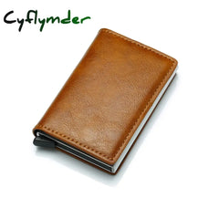 Cyflymder Blocking Credit Card Holder For Male Anti Theft Men Wallets Pu Leather Short Purse Women
