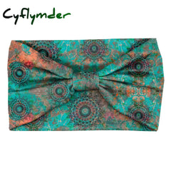 Cyflymder Bohemia Women Headpiece Stretch Turban Hair Accessories Headwear Yoga Run Bandage Bands