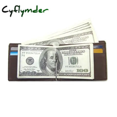 Cyflymder Brand Men Wallet Short Skin Wallets Purses PU Leather Money Clips Sollid Thin Wallet For Men Purses