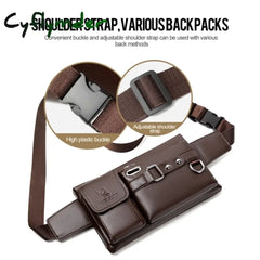 Cyflymder Brand Men’s Waist Bag Leather Male Fanny Pack New Shoulder Chest Bags For Phone Travel