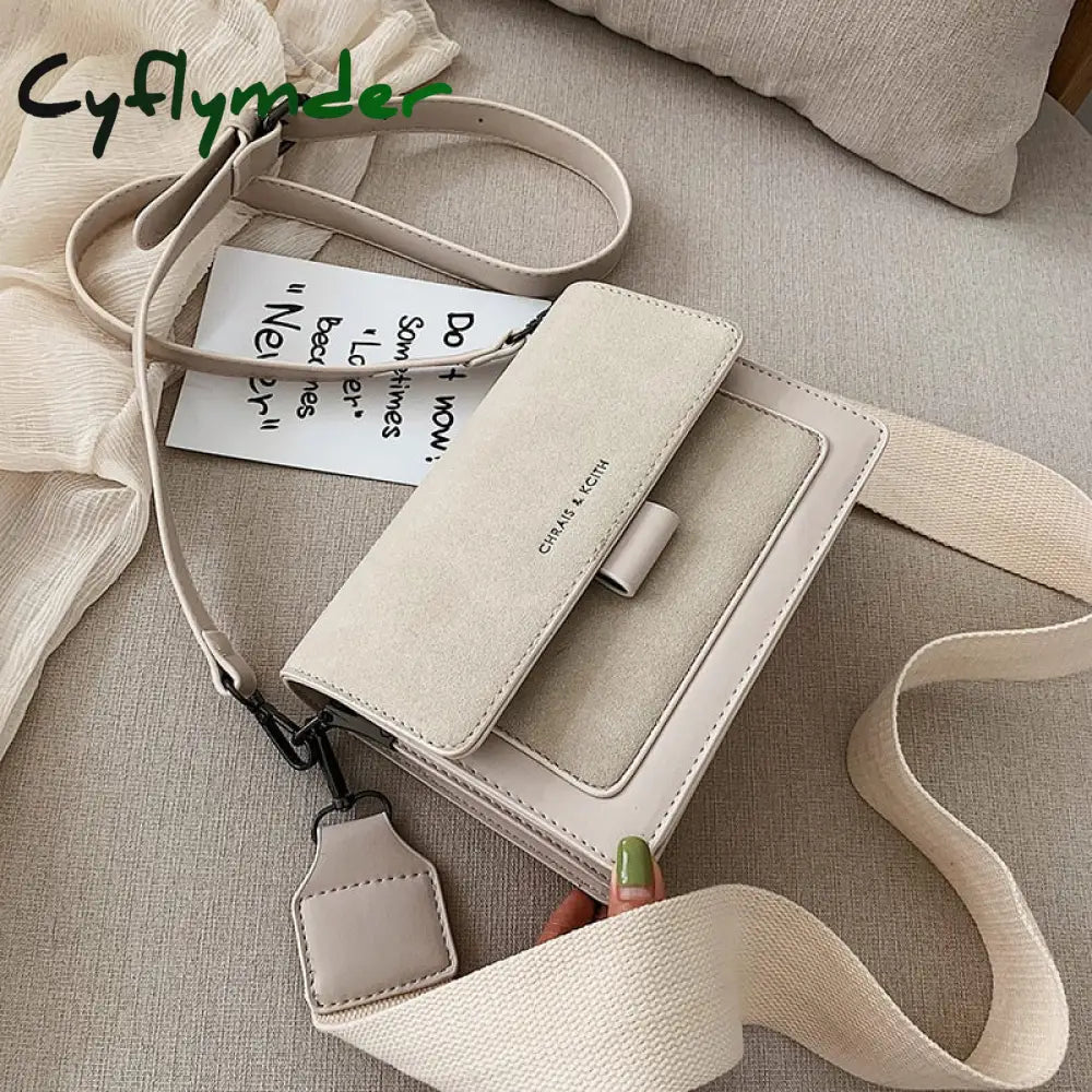 Cyflymder Broadband Leather Shoulder Crossbody Bags For Women New Female Messenger Bag Luxury