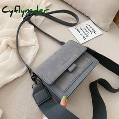 Cyflymder Broadband Leather Shoulder Crossbody Bags For Women New Female Messenger Bag Luxury
