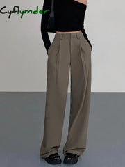 Cyflymder- Business Casual Pleat Dress Pants Camel / Xs