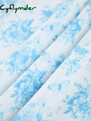 Cyflymder - Butterfly Bouquet Floral Cup Detail Short Dress Dresses