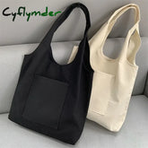 Cyflymder Canvas Bag For Women Shopper Handbags Environmental Storage Reusable Shoulder Tote School
