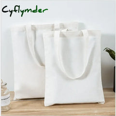 Cyflymder Canvas Bags Grocery Bag Food Shopper Eco-Friendly Foldable Folding Pocket Tote Portable
