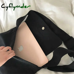 Cyflymder Canvas Diagonal Cross Bag Youth Fashion Casual Version Ladies Large Capacity Shoulder