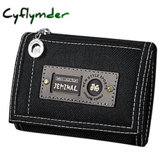 Cyflymder Canvas Male Purses Men Wallets Hasp Zipper Short Wallet Good Qaulity Cards Id Holder