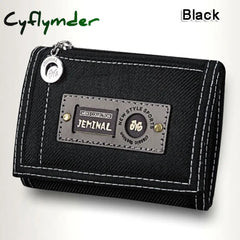 Cyflymder Canvas Male Purses Men Wallets Hasp Zipper Short Wallet Good Qaulity Cards Id Holder