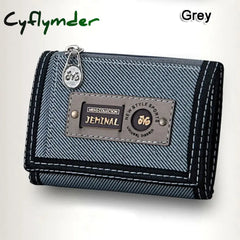 Cyflymder Canvas Male Purses Men Wallets Hasp Zipper Short Wallet Good Qaulity Cards Id Holder