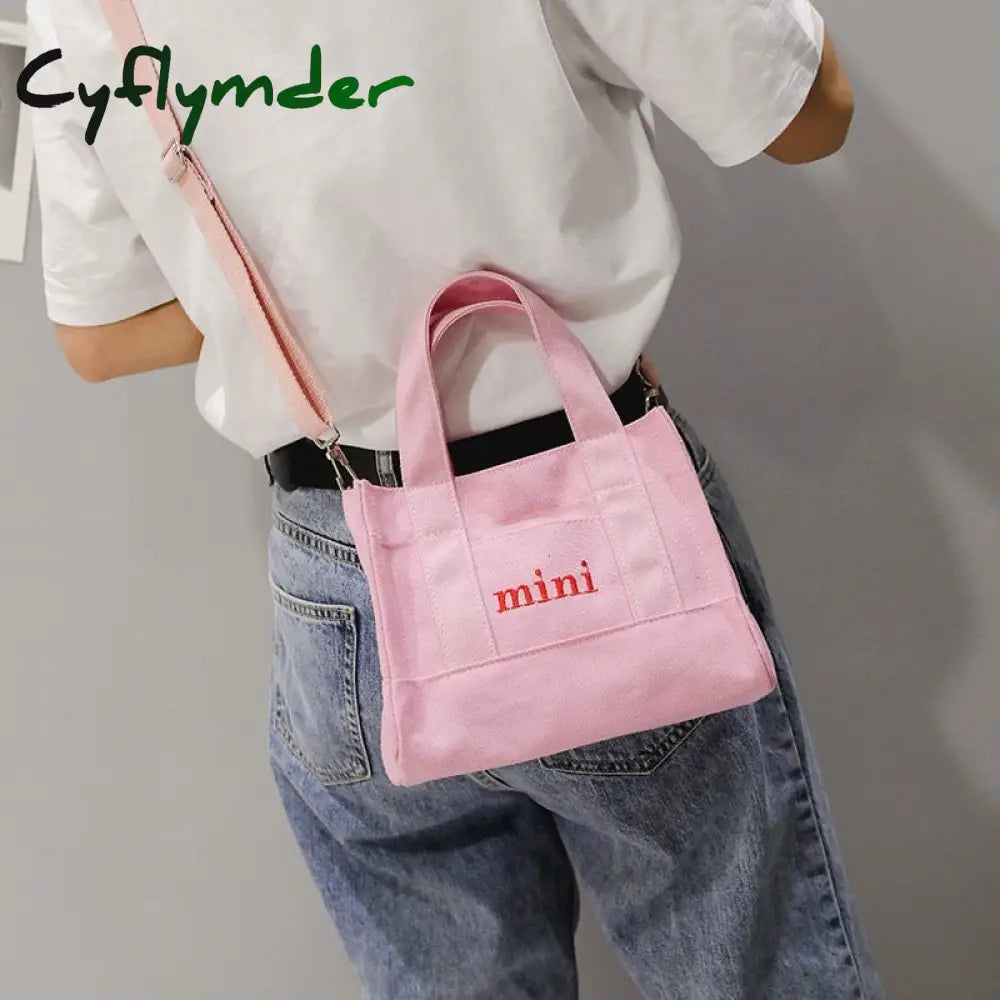 Cyflymder Canvas Messenger Bag For Women Mini Fresh Literature And Art Leisure Korean Simple Fashion