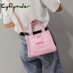 Cyflymder Canvas Messenger Bag For Women Mini Fresh Literature And Art Leisure Korean Simple Fashion