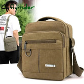 Cyflymder Canvas Shoulder Bag Men’s New Korean Style Canvas Messenger Bag Outdoor Leisure Travel Portable Shoulder Bag