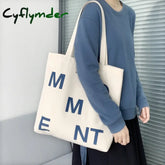 Cyflymder Canvas Tote Bag Shopper Women Designer Handbags Girl Fashion Casual Large Capacity Blue