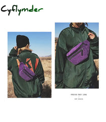 Cyflymder Canvas Waist Bag Unisex Zipper Chest Street Sport Casuale Fanny Pack Girl Boy Belt Bags