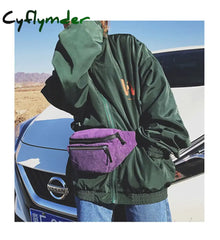 Cyflymder Canvas Waist Bag Unisex Zipper Chest Street Sport Casuale Fanny Pack Girl Boy Belt Bags