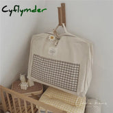 Cyflymder Canvas Waterproof Moisture-Proof Travel Luggage Bag Large Capacity Kids Quilt Storage