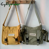 Cyflymder Canvas Women Messenger Bag Korean Large Shoulder Crossbody Bags For Student Nylon Cloth
