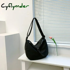 Cyflymder Canvas Women’s Bag Cheap Casual Large Capacity Shoulder Bags Fashion Zipper Handbags
