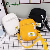 Cyflymder Canvas Women’s Crossbody Bag Trend Small Shoulder Handbag Korean Solid Color Student