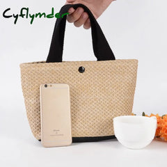 Cyflymder Capacity Straw Bags Women Handmade Woven Basket Summer Bohemian Beach Luxury Brand Canvas