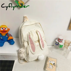 Cyflymder Cartoon Embroidery Backpacks For Teenage Girls Japanese Soft Girl Lolita Cute Cat