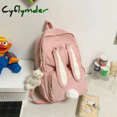 Cyflymder Cartoon Embroidery Backpacks For Teenage Girls Japanese Soft Girl Lolita Cute Cat