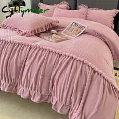 Cyflymder Carved Milk Velvet Bedding Set High Weight Thicken Warm Four Piece Set Quilt Cover Bed Linens Bedspread