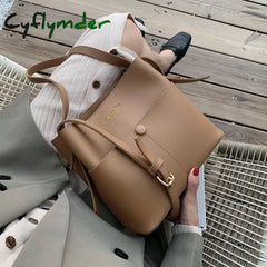 Cyflymder Casaul Buckets Bag For Women Designer Shoulder Bags Luxury Soft Pu Leather Crossbody