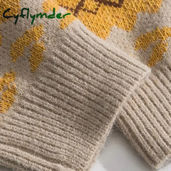 Cashmere Sweater For Men Oversized Striped Round Neck Fashion Pullovers Lazy Style Retro Casual Harajuku Kniited Sweater Unisex Cyflymder