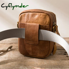 Cyflymder Casual Bag Crossbody Outdoor Sports Leather Pocket Shoulder Mini Men’s Small Man