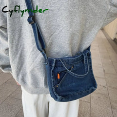 Cyflymder Casual Bags For Women New Denim Shoulder Messenger Bag Shopping Bags Students Book