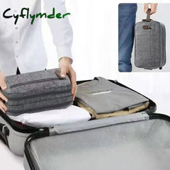 Cyflymder Casual Canvas Cosmetic Bag With Leather Handle Travel Men Wash Shaving Women Toiletry Storage Waterproof