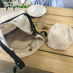 Cyflymder Casual Canvas Large Capacity Bag Women Handbags Designer Letters Shoulder Crossbody Bags