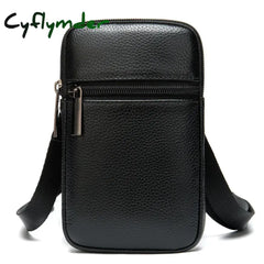 Cyflymder Casual Genuine Leather Messenger Bags Mens Bag For Men Small Phone Men’s Crossbody