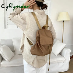 Cyflymder Casual Nylon Flap Women Backpack Light Mini For Fashion Leisure Travel Female Bag Korean
