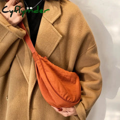 Cyflymder Casual Nylon Hobos Crossbody Bag For Women Designer Shoulder Bags Large Capacity Tote