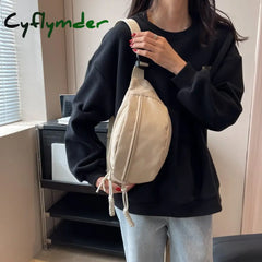 Cyflymder Casual Trend Waist Bag Hip Pack Street Style Women Belt Bags Large Capacity Nylon Packs