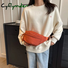 Cyflymder Casual Trend Waist Bag Hip Pack Street Style Women Belt Bags Large Capacity Nylon Packs