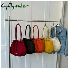 Cyflymder Casual Women’s Large Capacity Shoulder Bag Solid Color Quilted Female Tote Purse Bags