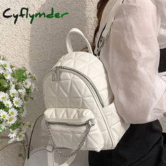 Cyflymder Chain Luxury Fashion High Quality Small Backpack For Teenage Girls Mochila Rucksack Women